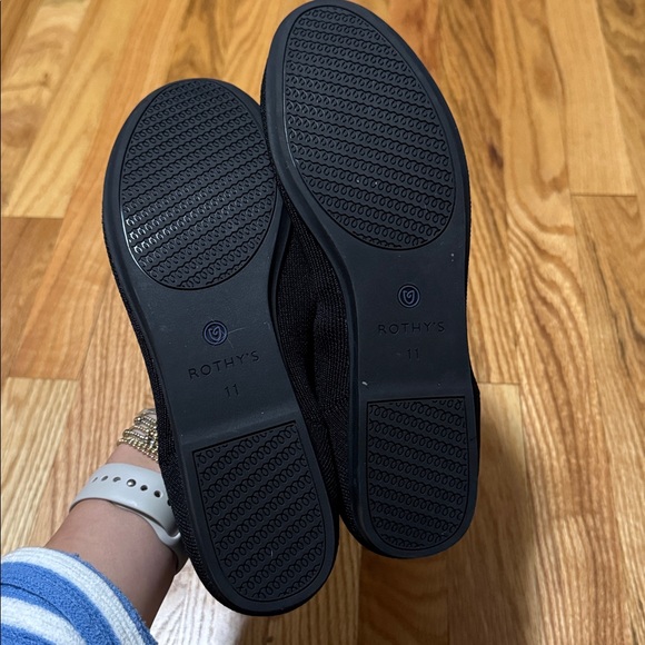 Rothy's The Flat Black Knit Round Toe Slip On Loafers NWOT - Picture 4 of 7